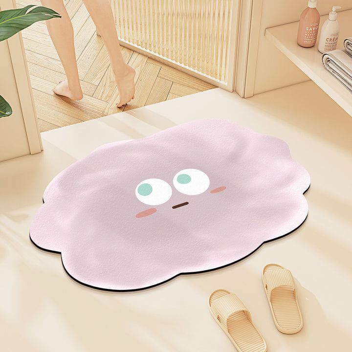 Playful Cloud-Shaped Bath Mat Bowlift