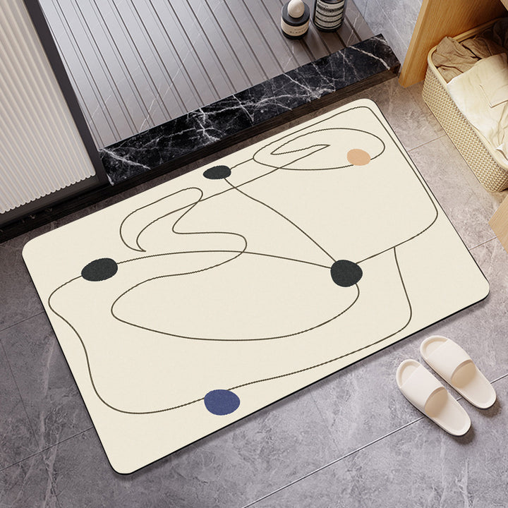 Abstract Geometric Design Bath Mat Bowlift
