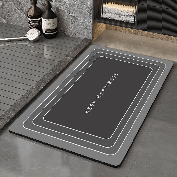 Memory Foam Bath Mat with Floral Print