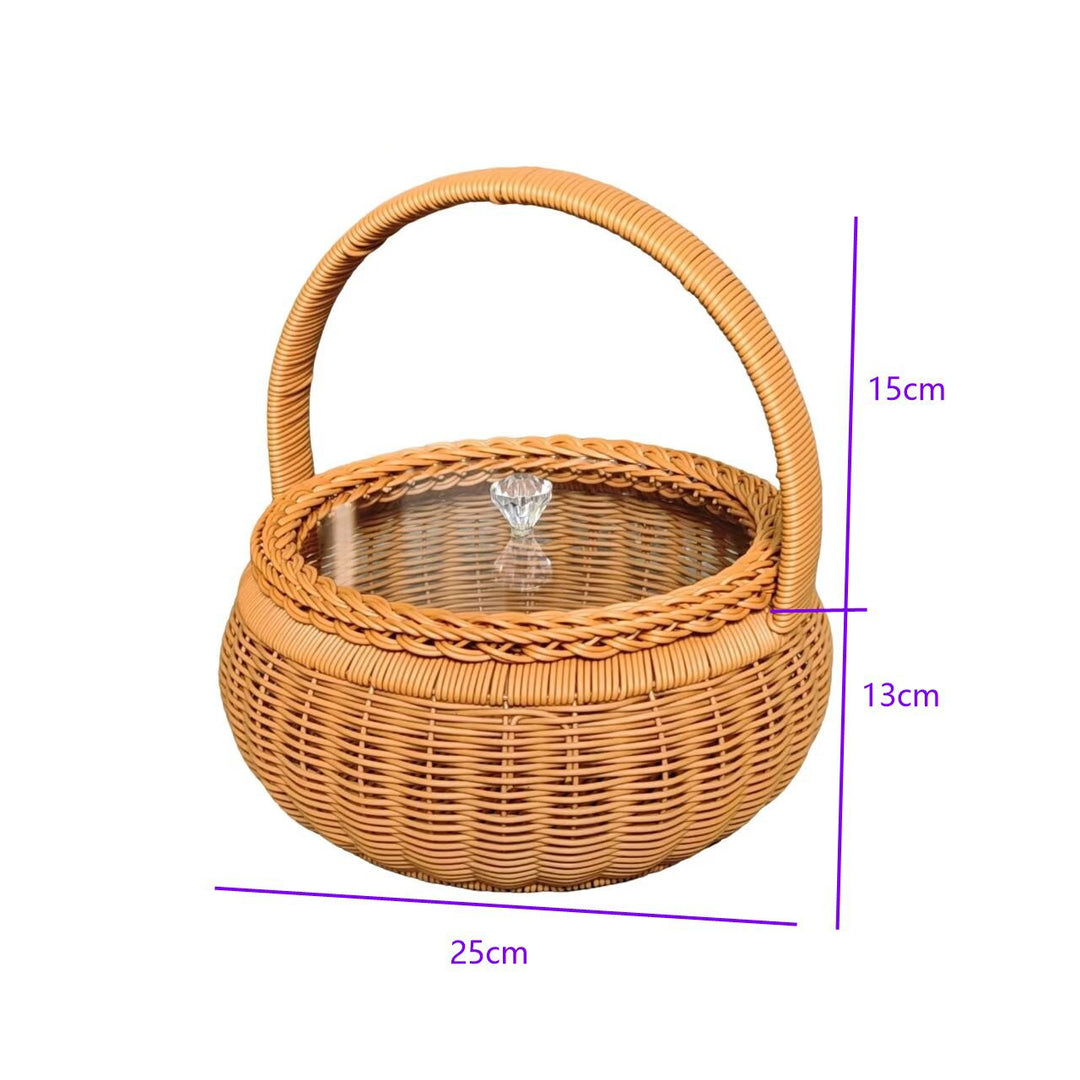 Handcrafted Woven Picnic Basket Bowlift