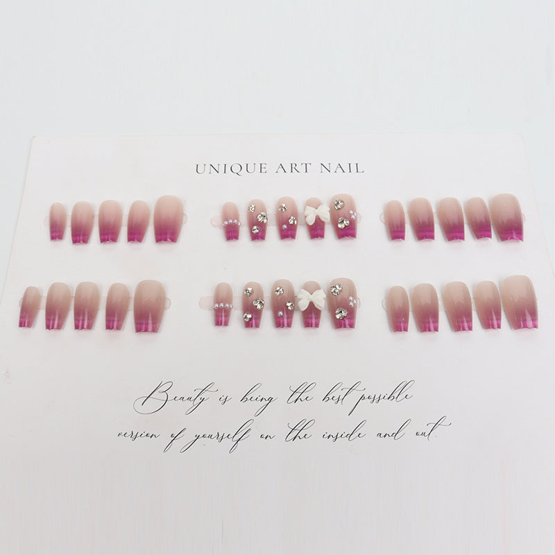 Glamorous Ombre Decorative Press-On Nail Set Bowlift