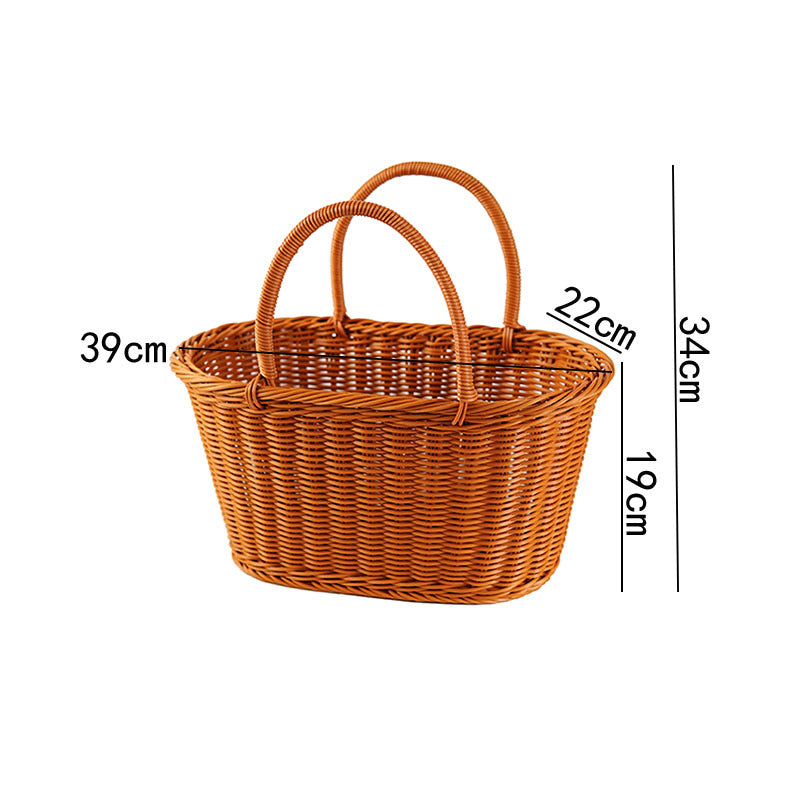 Women's Handwoven Basket with Practical Carry Handles Bowlift