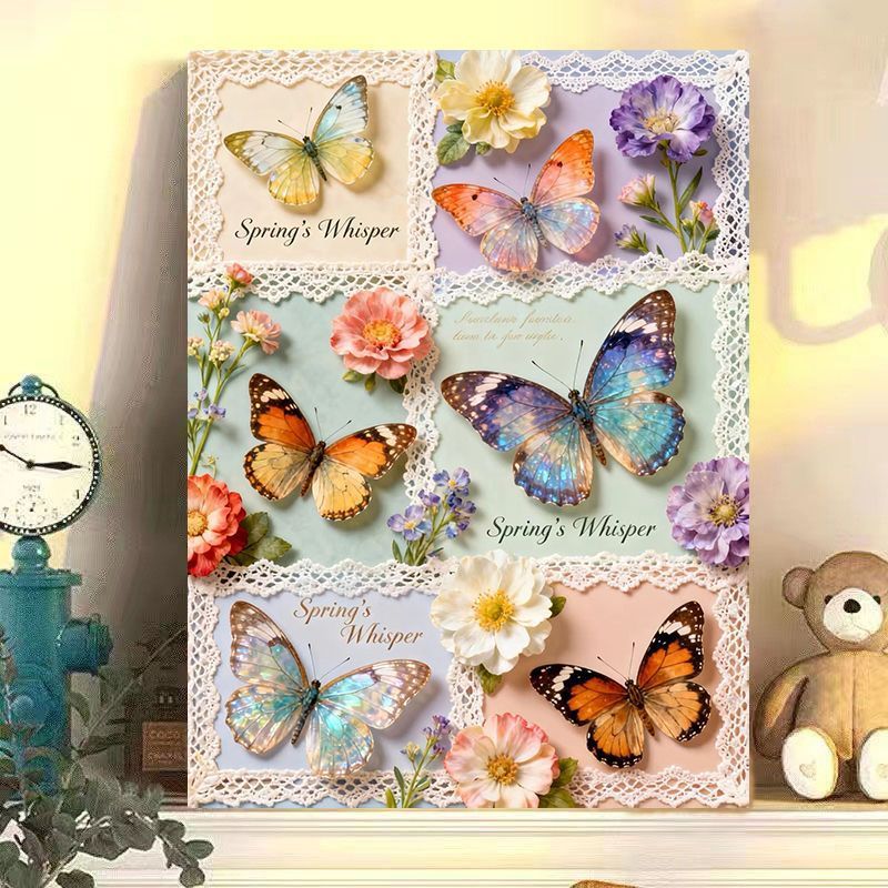 Butterfly-Themed Wall Art Canvas Print Bowlift