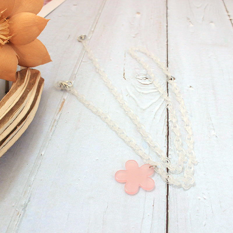 Fashionable chain strap with flower-shaped pendant Bowlift