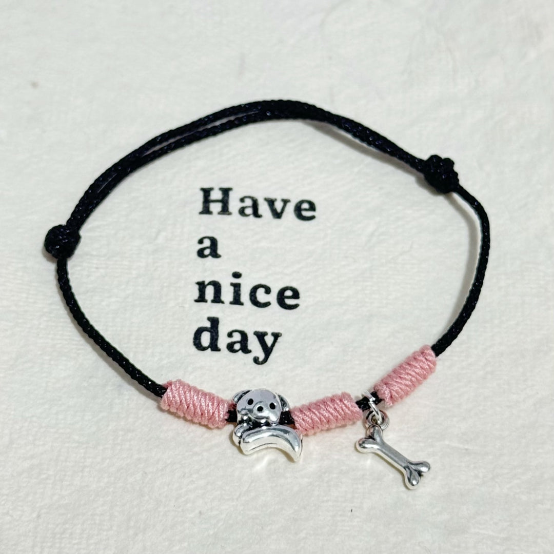 Adjustable Dog Theme Charm Bracelet Bowlift