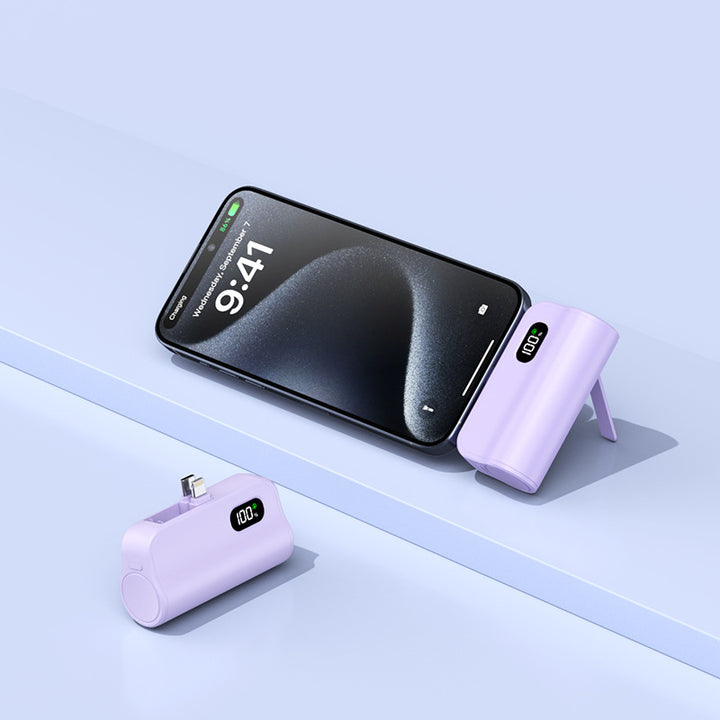 Foldable Powerbank with Digital Charging Display Bowlift
