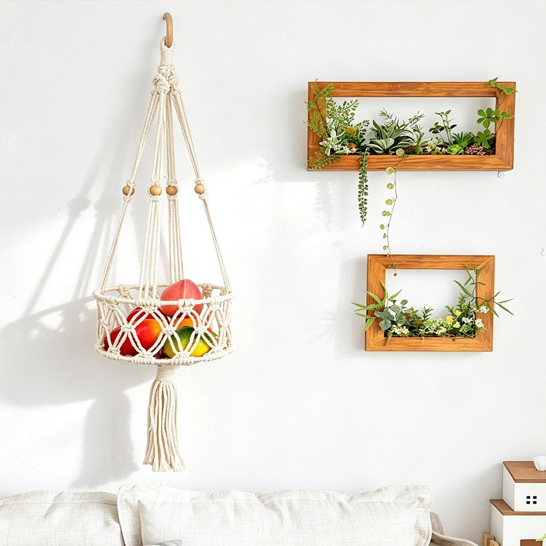 Hanging Plant Macrame Basket Bowlift