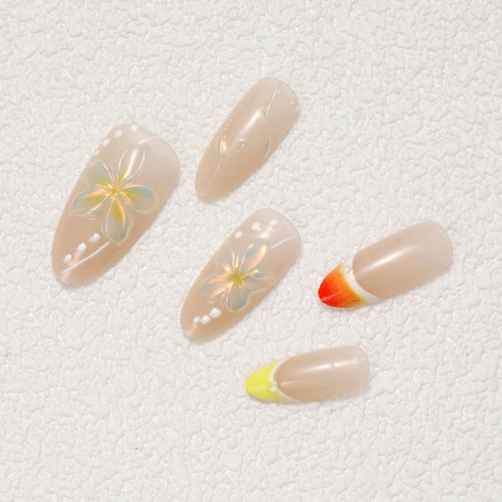 Artistic Nail Set with Floral Motifs Bowlift