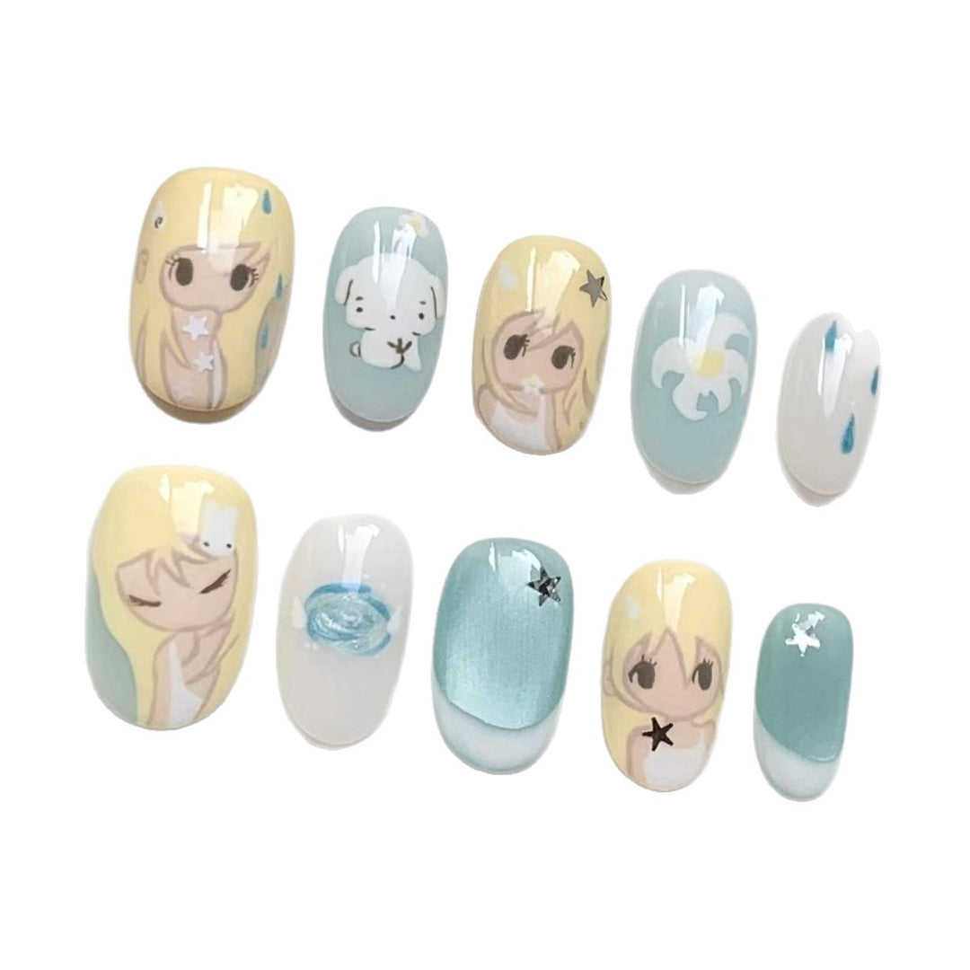 Creative Cartoon Press-On Nail Art Bowlift