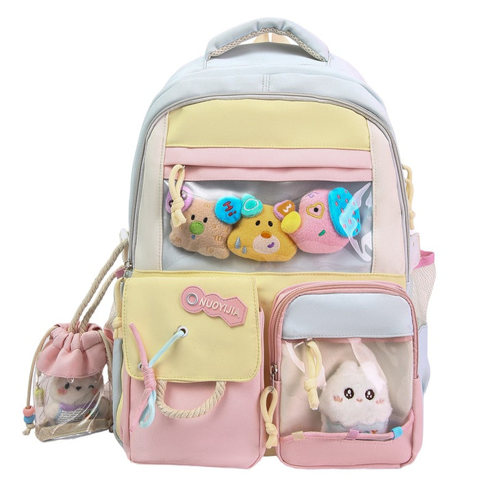Cute Animal-Themed Multi-Pocket School Backpack Bowlift