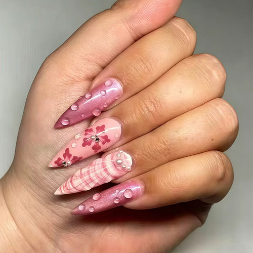 Floral Art Nail Extensions Bowlift