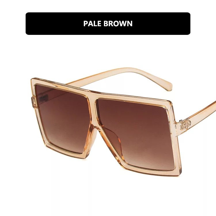 Women modern oversized sunglasses with transparent frame and stylish lenses Bowlift