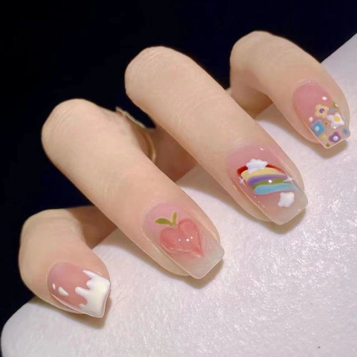 Creative nail art with fruit and flower motifs Bowlift