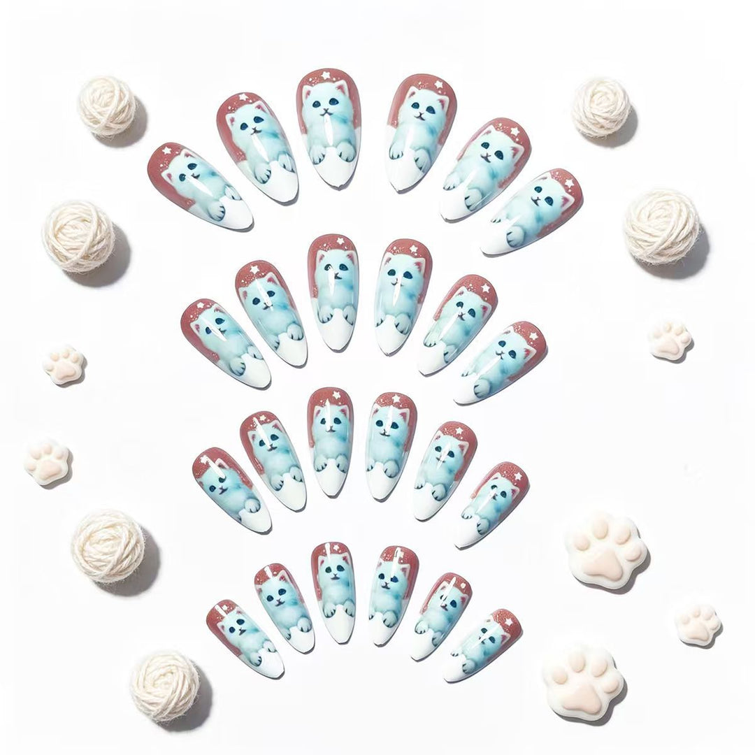 Playful Cat-Themed Nail Art Bowlift