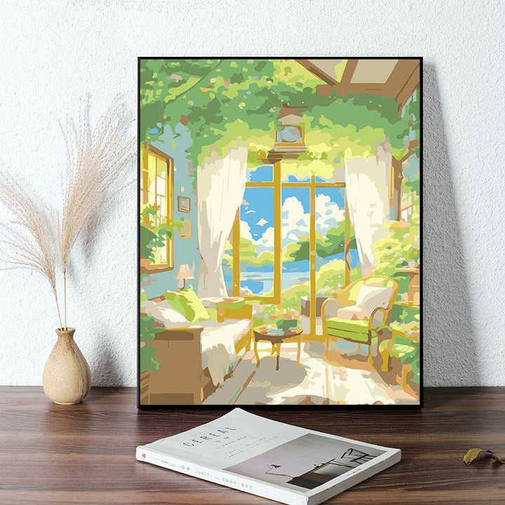 Cozy Bedroom Scene Canvas Art Print Bowlift