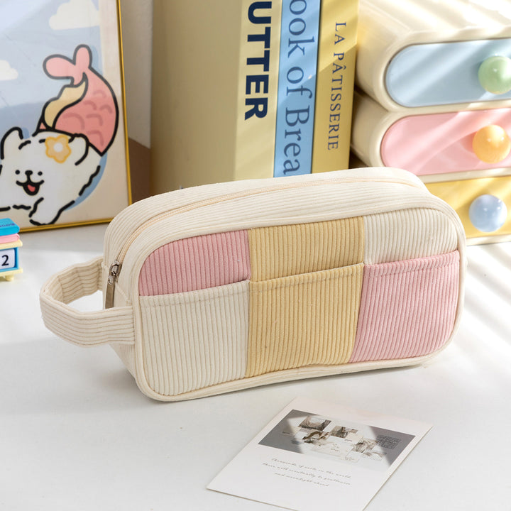 Stylish Textured Zippered Pencil Case Bowlift