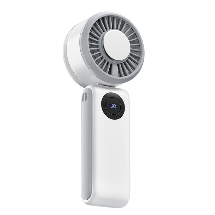 Women's portable hand fan with digital display and variable speed control Bowlift
