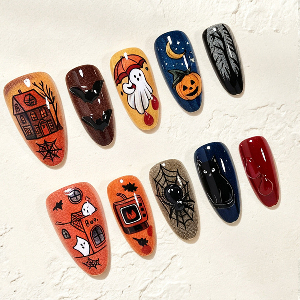 Halloween-Themed Nail Art Design Bowlift