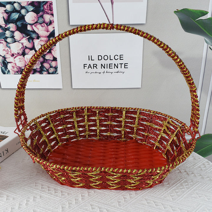 Colorful Decorative Woven Basket Bowlift