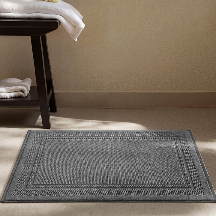 Plush Textured Bathroom Mat Bowlift