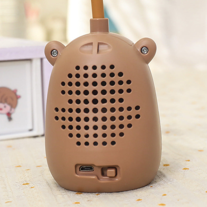 Unisex Portable Hand Fan in Animal Design with Flexible Holder Bowlift