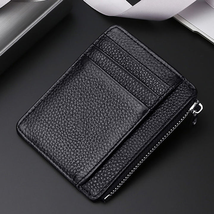 Premium Leather Zip-Around Card Case Bowlift