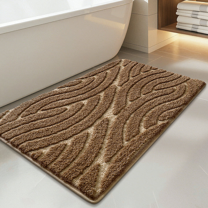 Plush Textured Bathroom Bath Mat Bowlift