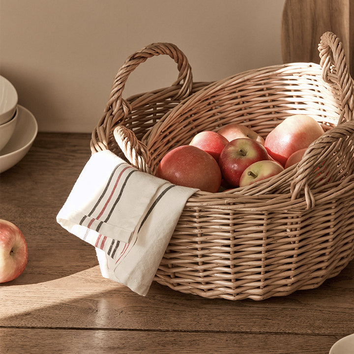 Beef Handcrafted Basket with Handle Bowlift