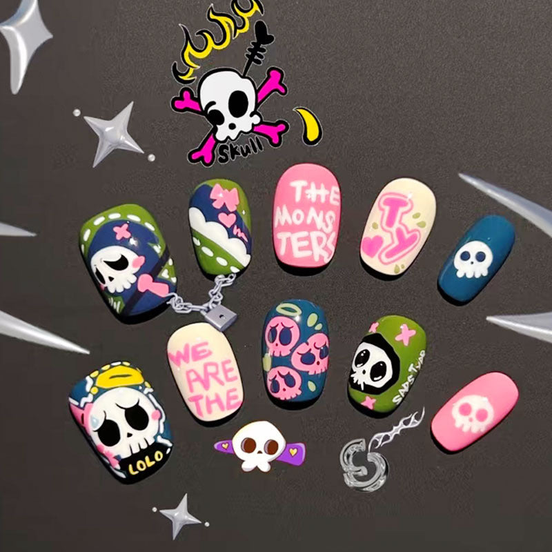 Artistic Coffee-Inspired Press-On Nail Art Set Bowlift