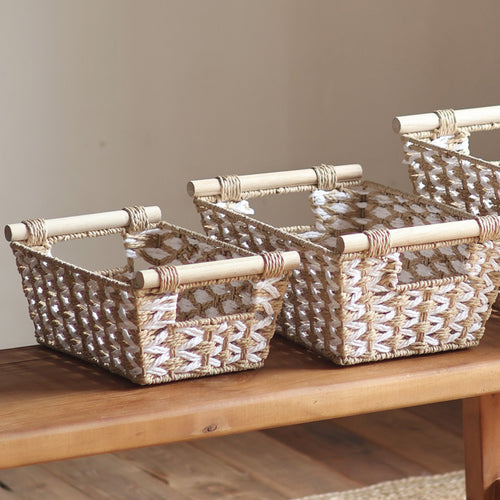 Handcrafted laundry basket made of natural material Bowlift