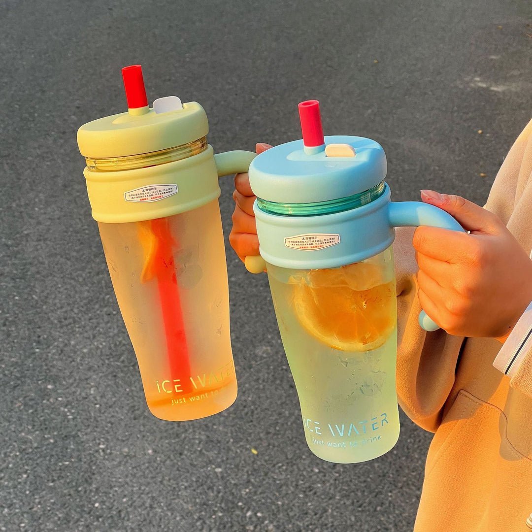 Women's Multifunctional Coffee Mug with Straw Bowlift
