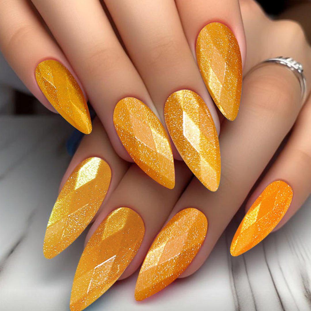 Glittering Stiletto Nail Art Extensions Bowlift