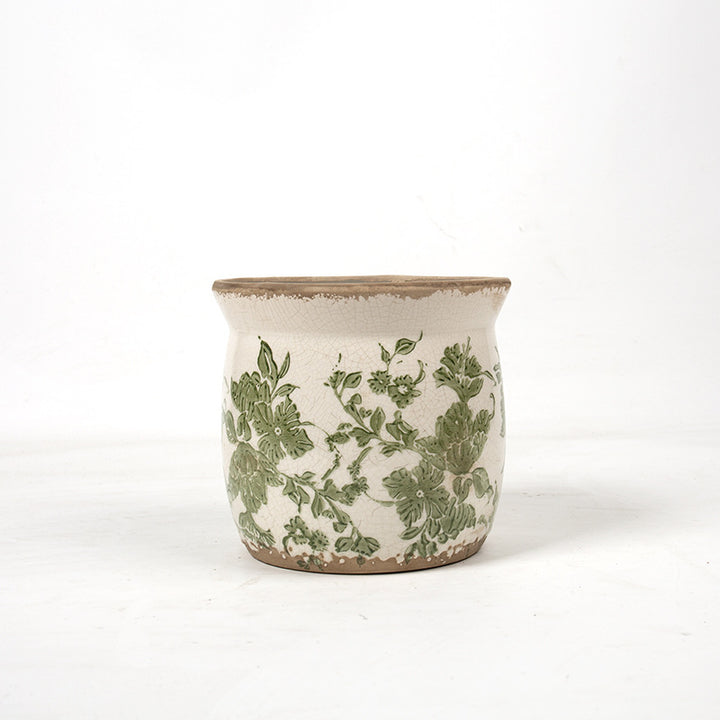 Decorative ceramic plant container with artistic design Bowlift