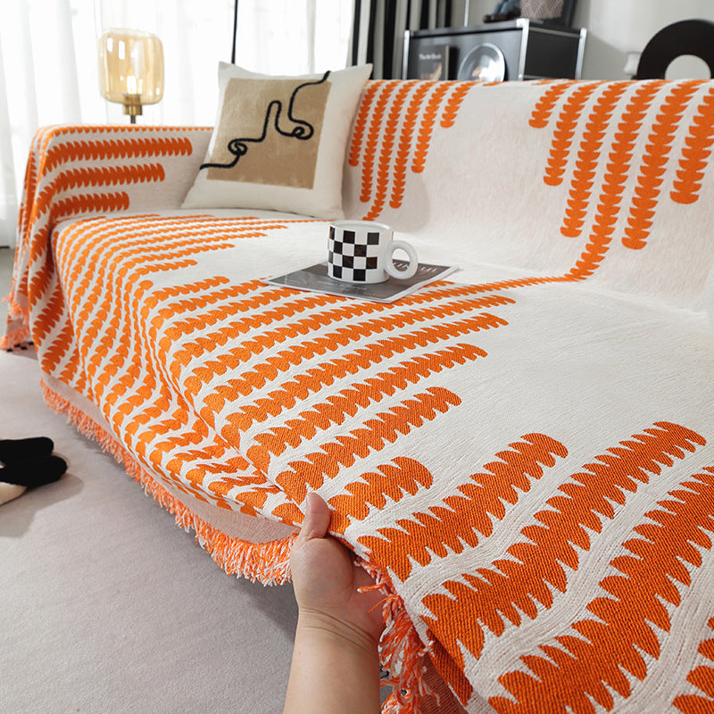 Decorative Fringe Throw Blanket