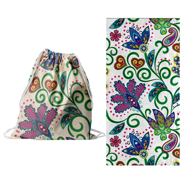Sporty tote bag with floral design Bowlift
