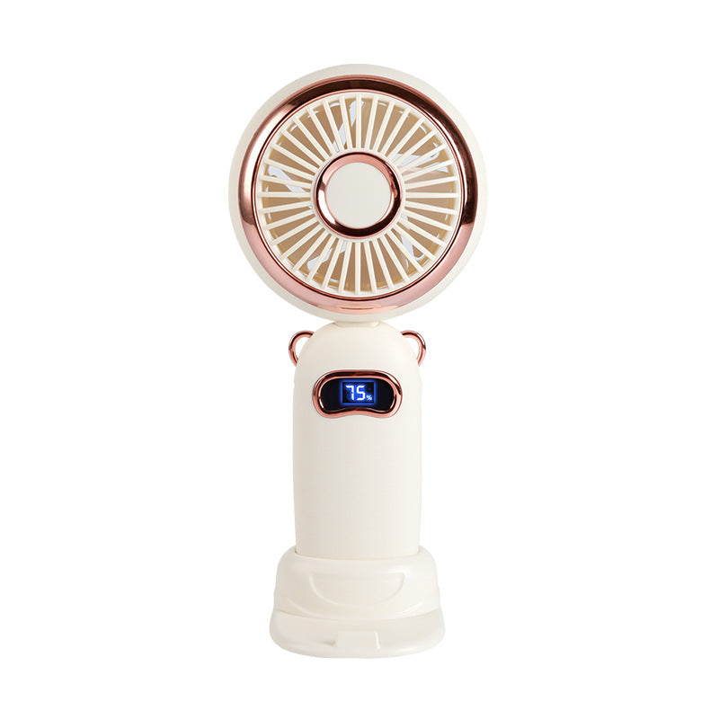 Unisex Portable Mini Hand Fan with Digital Control Bowlift