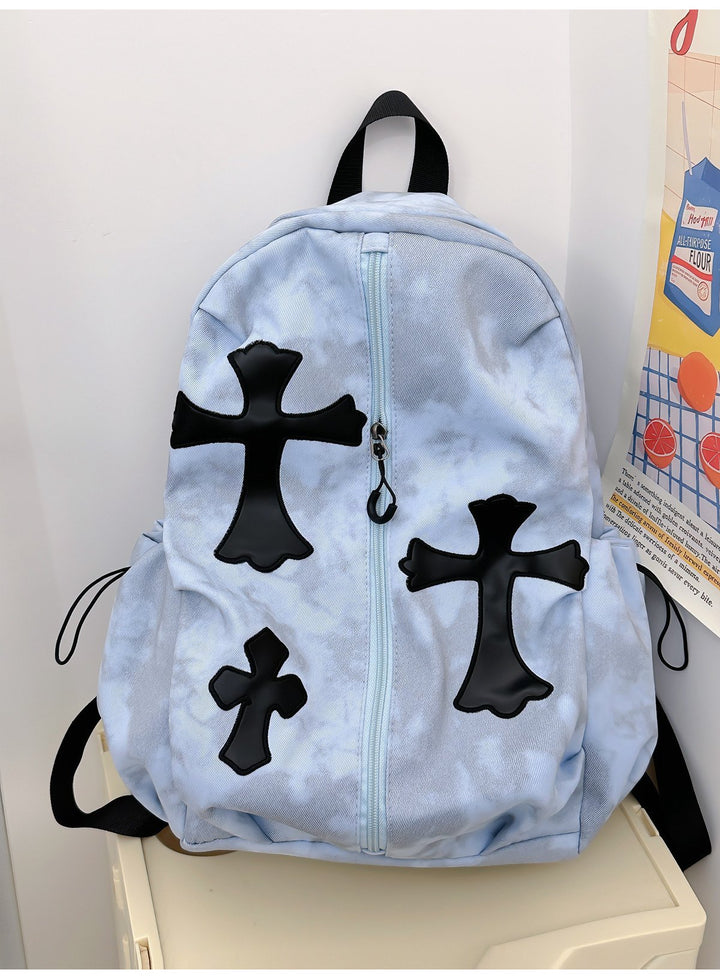 Graphic Cross-Design Backpack
