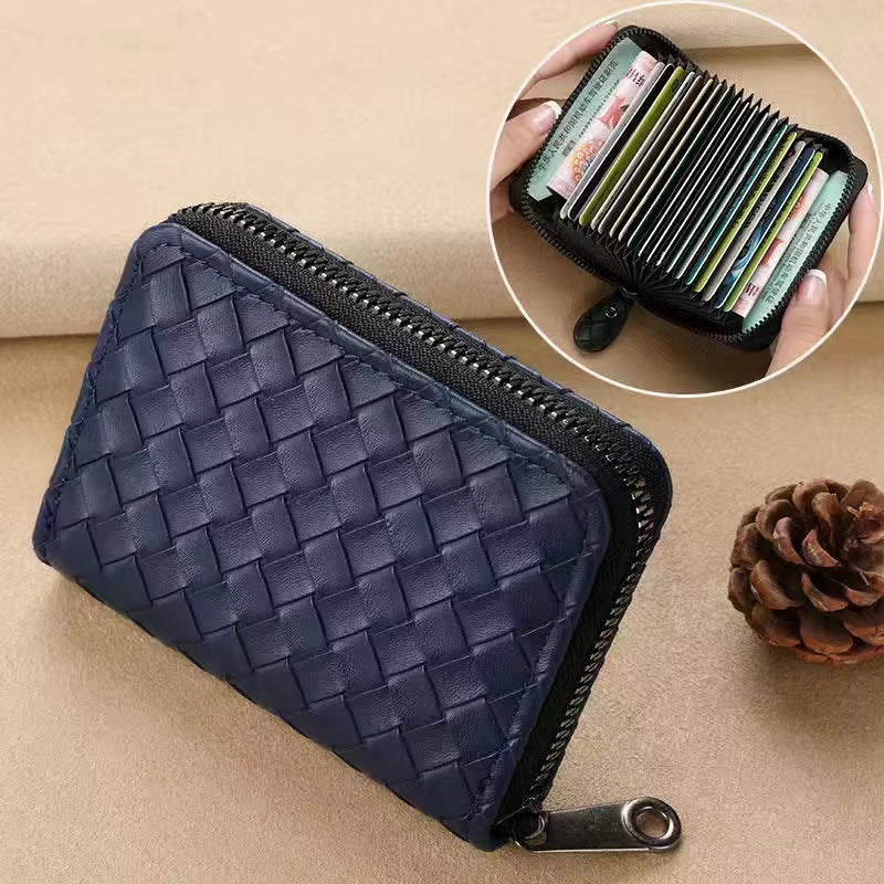 Compact Woven Zippered Card Holder Bowlift