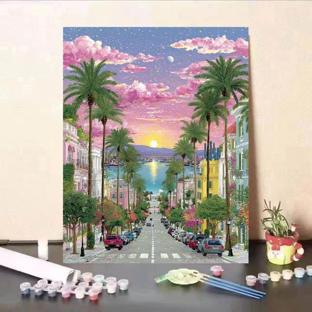 DIY Scenic Coastal Painting Kit Bowlift