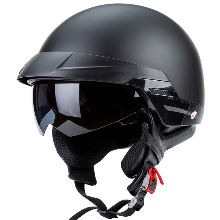 Urban Style Motorcycle Half-Helmet with Visor Bowlift