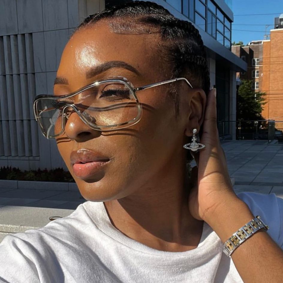 Women's large round sunglasses with elegant metal frame Bowlift