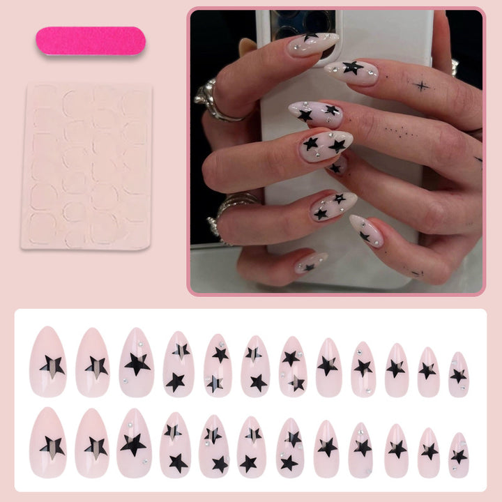 Nail art set with playful star designs Bowlift