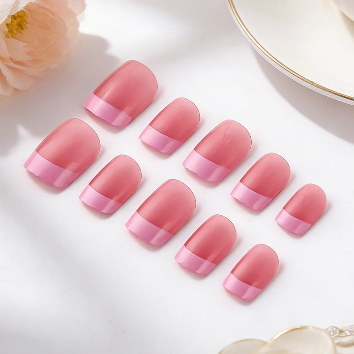 Stylish French Tip Gel Nails Bowlift