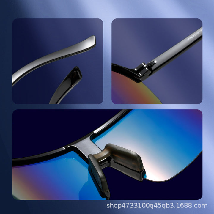 Women Sports Sunglasses with Wide Frame and Integrated UV Protection Bowlift