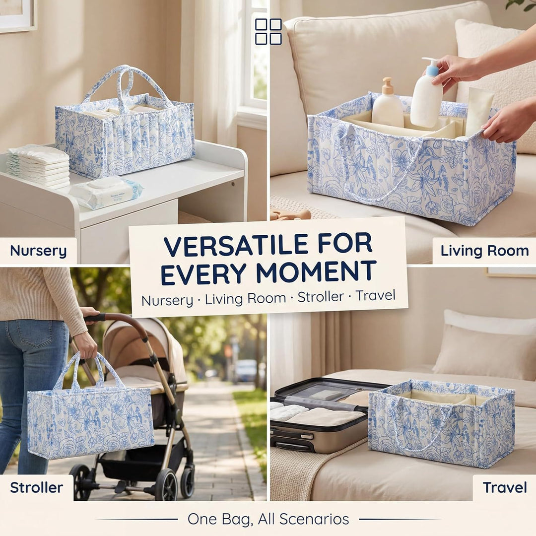 Versatile storage basket with compartments and charming animal motif Bowlift