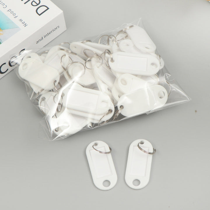 Unisex label tags with key ring and writable field Bowlift