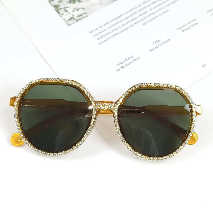 Women Glittering Oversized Sunglasses Bowlift
