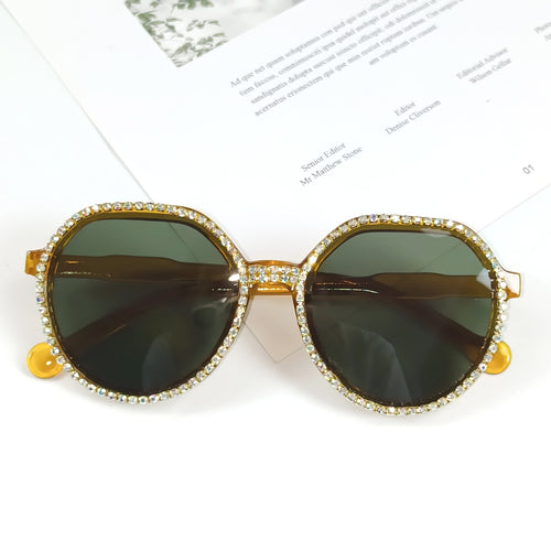 Women Glittering Oversized Sunglasses Bowlift