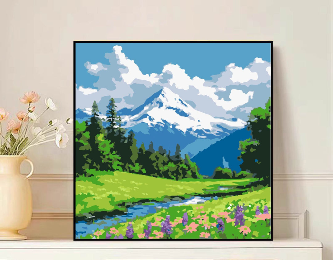 Scenic Mountain Landscape Canvas Art Bowlift