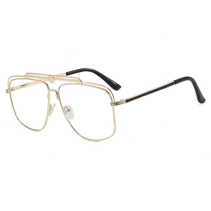 Women's elegant square sunglasses with gold accents Bowlift